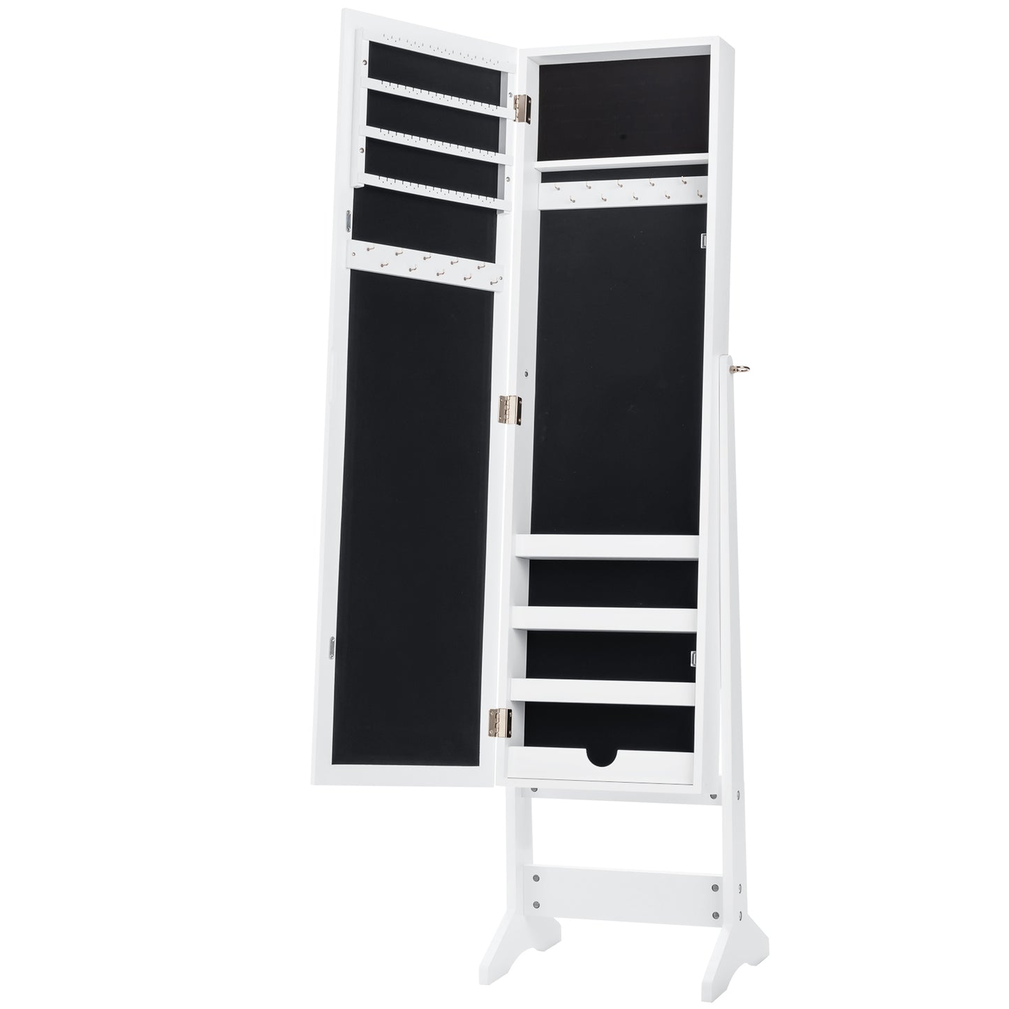 Topbuy Armoire Mirrored Jewelry Cabinet Dressing Storage Box Organizer