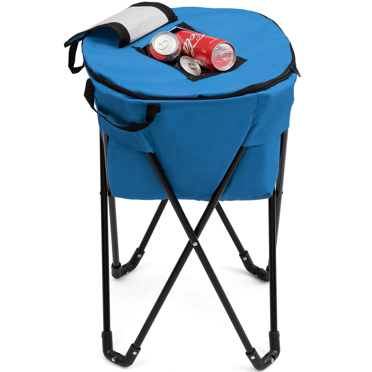 Patiojoy Portable Ice Cooler Bag Tub Cooler with Stand and Travel Bag For Outdoor Picnic