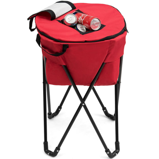 Patiojoy Portable Ice Cooler Bag Tub Cooler with Stand and Travel Bag For Outdoor Picnic