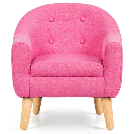 Topbuy Pink Kids Leisure Single Sofa Armrest Chair Home Furniture