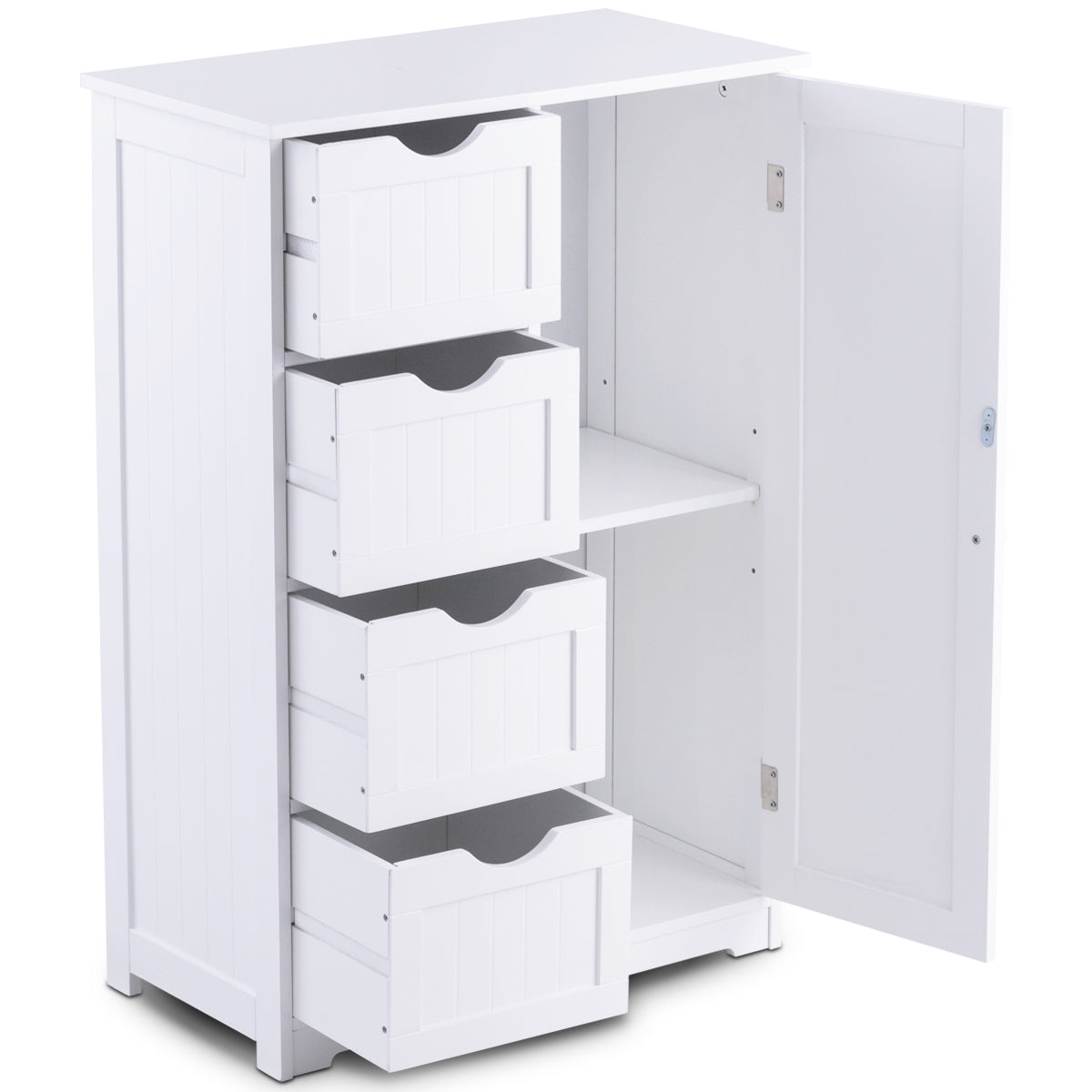 Topbuy 4 Drawer Bathroom Cabinet Storage Wooden