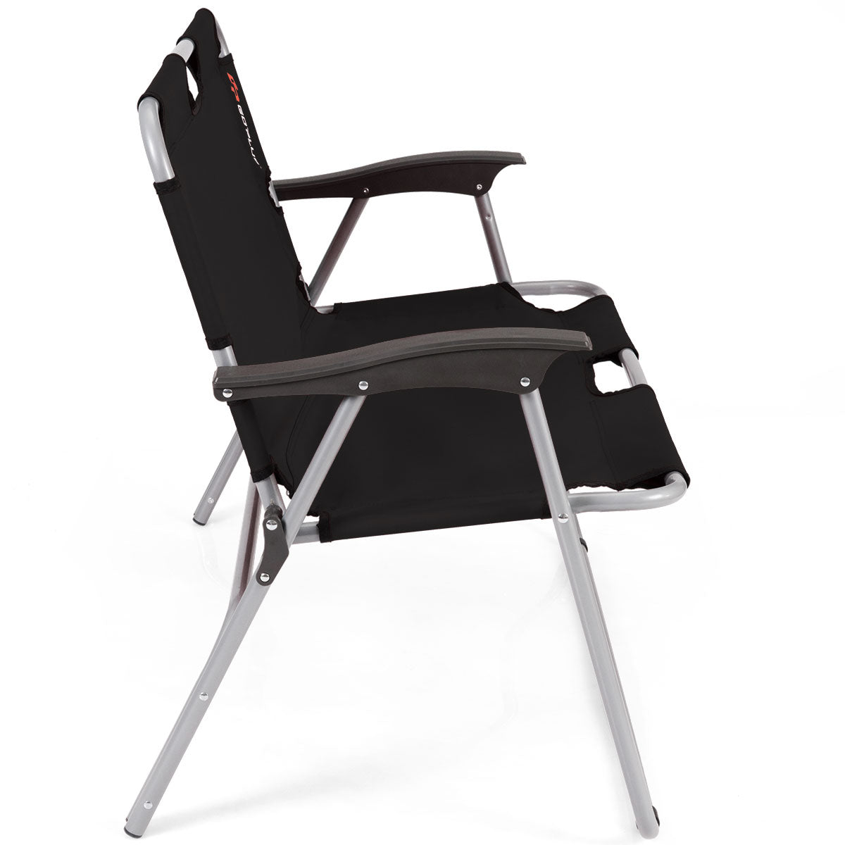 Topbuy 2 Person Camping Folding Chair Loveseat Bench Portable Outdoor Black