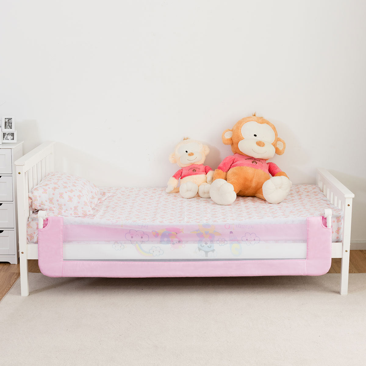 Topbuy 69'' Breathable Baby Toddler Bed Rail Guard Children Safety Blue