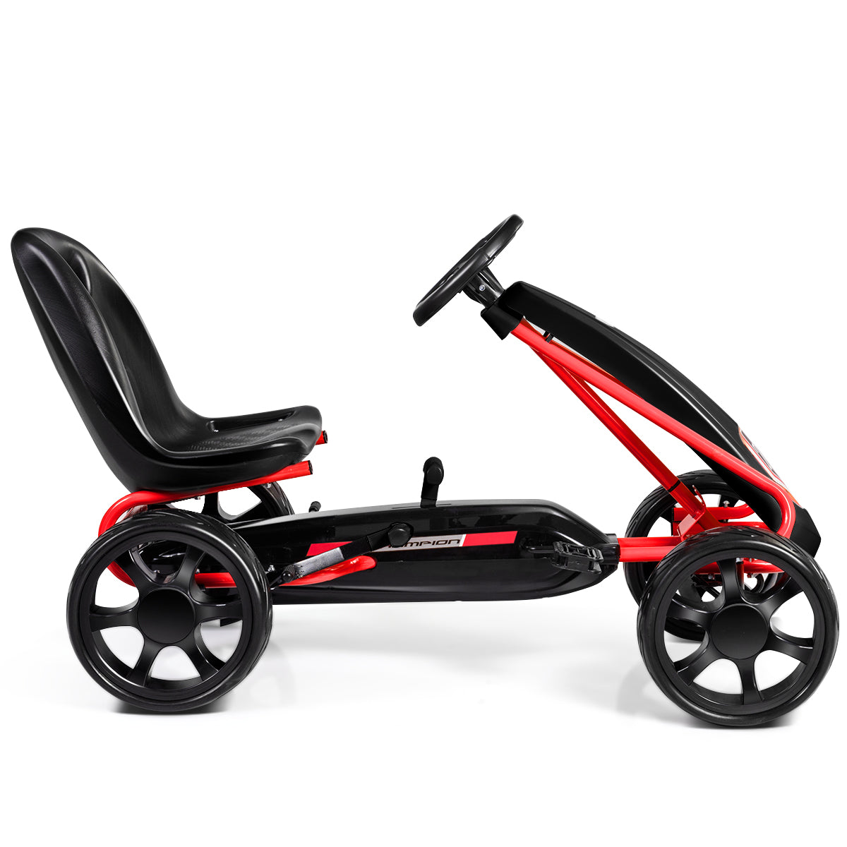 Topbuy Pedal Go Kart Kids Bike Ride on Toys W/ 4 Wheels & Adjustable Seat Pink/Black