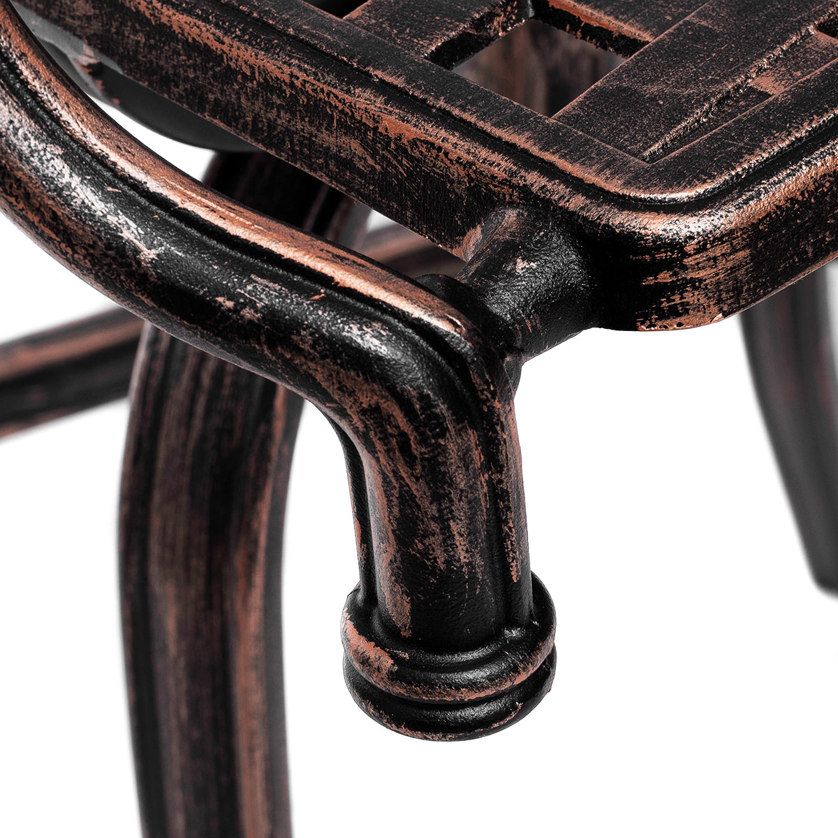 Topbuy Set of 2 Cast Aluminum Chair Patio Furniture Antique Copper Outdoor