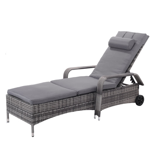 Topbuy Recliner Chaise Lounge Chair Adjustable Outdoor
