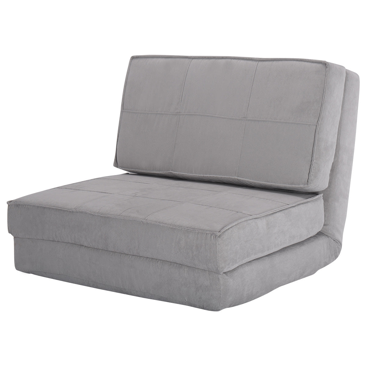Topbuy Fold Down Chair Convertible Couch Gray