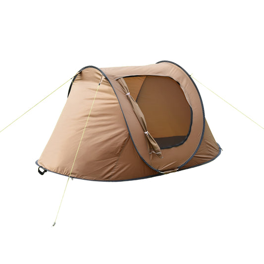 Topbuy Camping Tent Waterproof Hiking Shelter 2-3 Person Brown