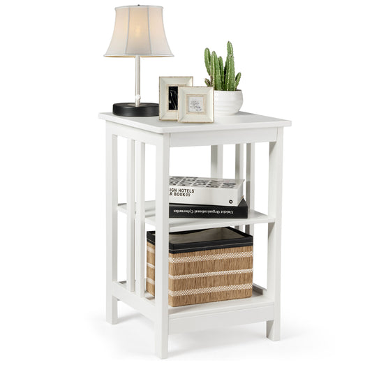 Topbuy 3-tier Nightstand  Round Corners End Table