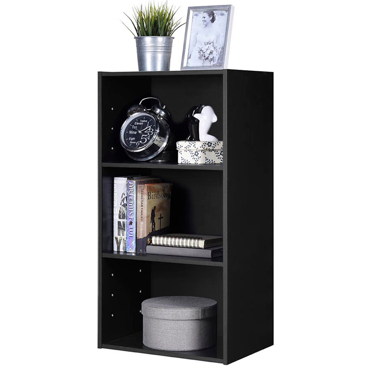 Topbuy 3-Tier Storage Cabinet Multi-functional Display Open shelf Bookcase MDF