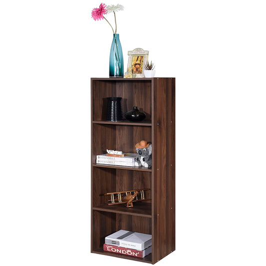Topbuy 4 Tier Open Shelf Bookcase White Multi-functional Storage Display Cabinet