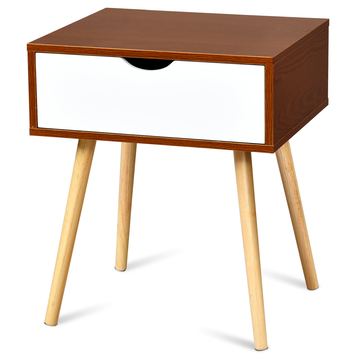 Topbuy End Table Sofa Bed Side Table Nightstand Bedroom Furniture W/ Storage Drawer