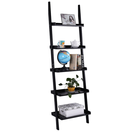 Topbuy 5 Layers Display Shelves Bookcase Shelving Unit Storage Wall Stand  Black