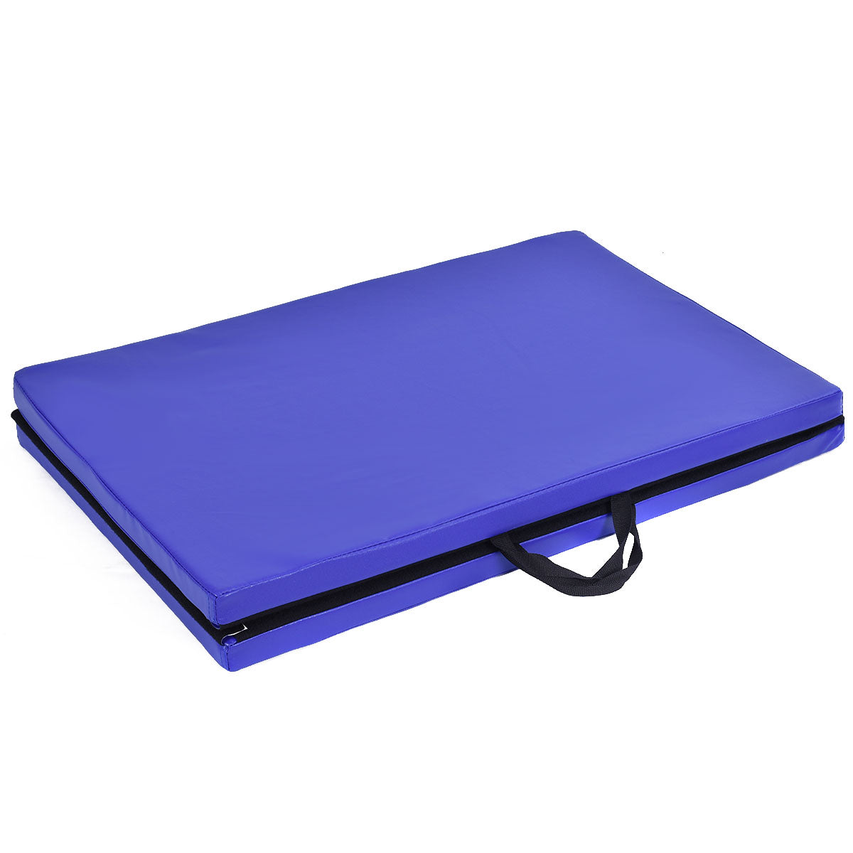 Topbuy 6'x 2' Foldable Gymnastics Mat Flippable Two Panel Thick Cushion for Gym Fitness