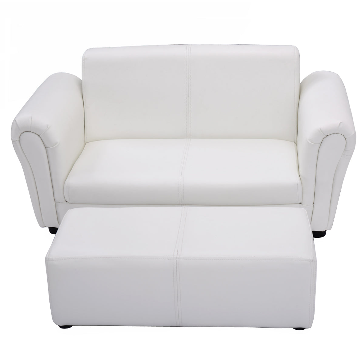 Topbuy Kids Sofa Upholstered Lounge Children Couch Ottoman w/ Armrest