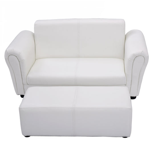 Topbuy Kids Sofa Upholstered Lounge Children Couch Ottoman w/ Armrest