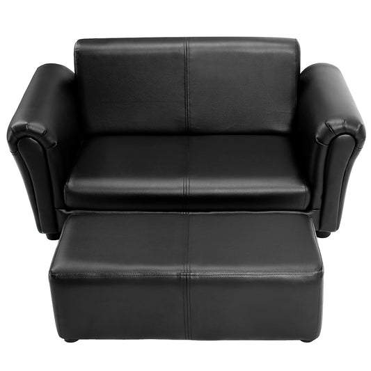 Topbuy Kids Sofa Upholstered Lounge Children Couch Ottoman w/ Armrest
