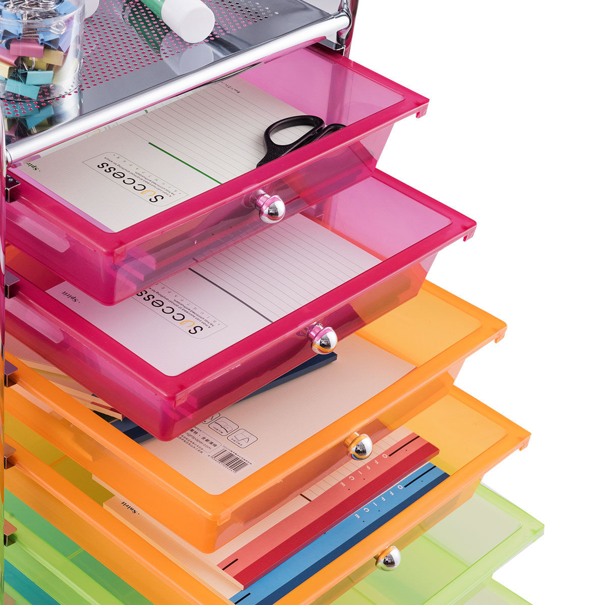Topbuy 10 Drawer Scrapbook Paper Organizer Rolling Storage Cart Home Office