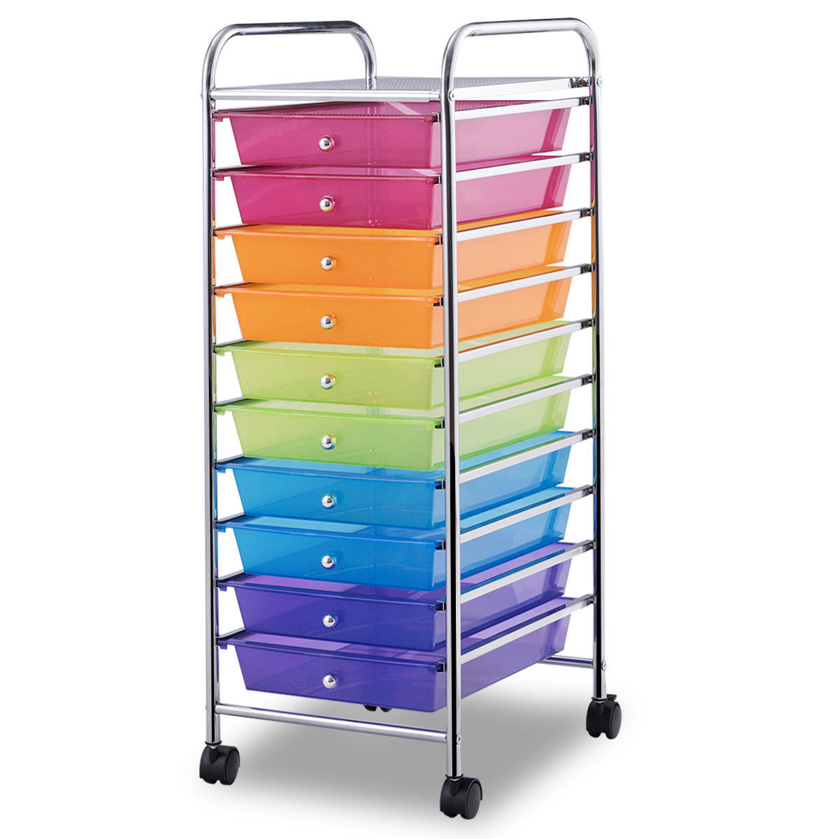 Topbuy 10 Drawer Scrapbook Paper Organizer Rolling Storage Cart Home Office