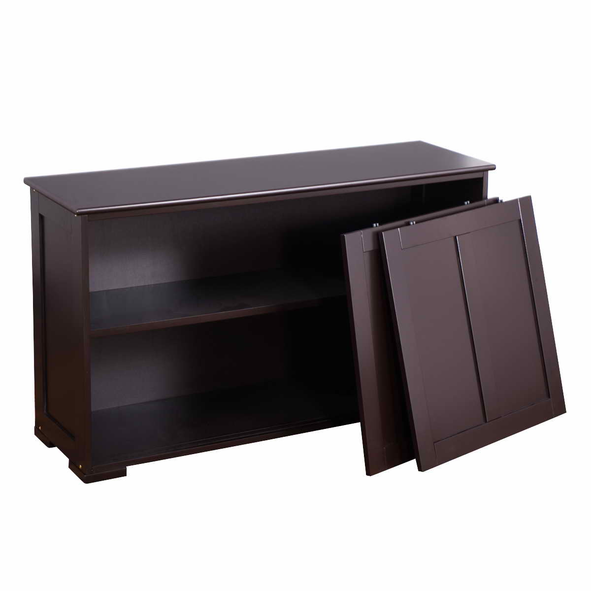 Topbuy Wood Buffet Cupboard Kitchen Storage Cabinet Sideboard w/ Sliding Door