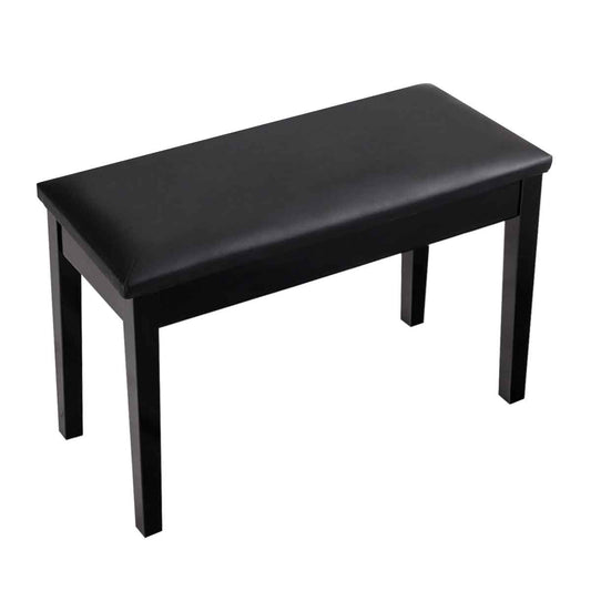 Topbuy PU Leather Piano Bench Solid Wood Padded Double Duet Keyboard Seat w/ Storage Box