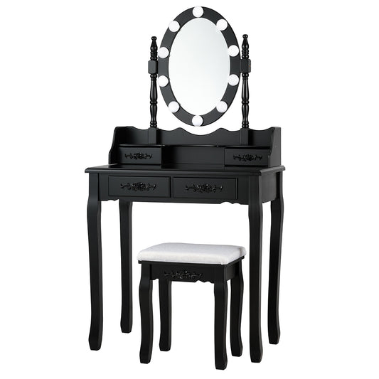 Topbuy Make-Up Vanity Table Dresser Set w/LED Light