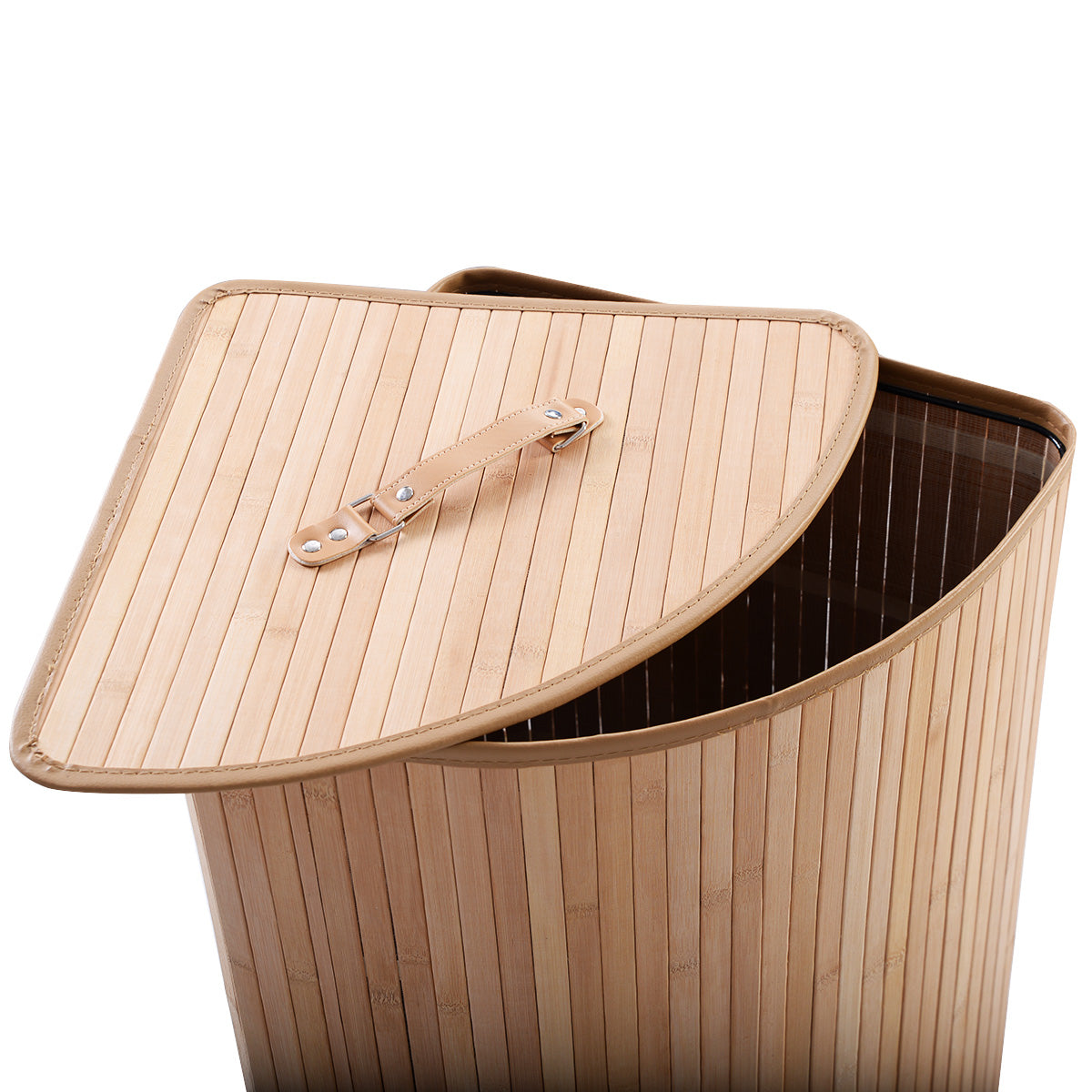 Costway Bamboo Hamper Laundry Basket Washing Clothes Storage Bin