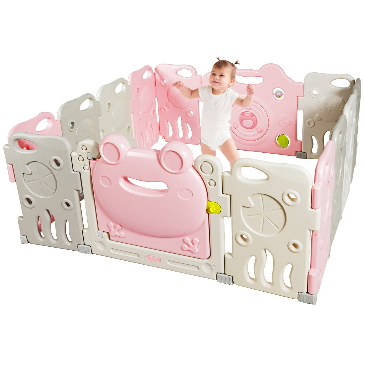 Topbuy Baby Playpen 14 Panels Foldable Kids' Safety Activity Center
