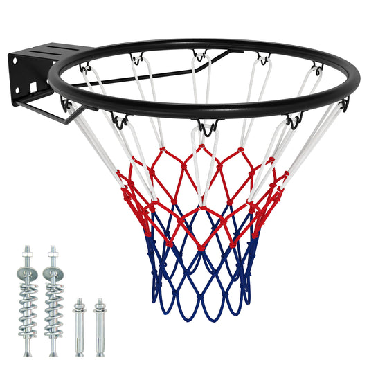 Topbuy 18" Standard Basketball Rim Replacement for Most Backboards Shock-absorbing Springs & Weather-resistant Net