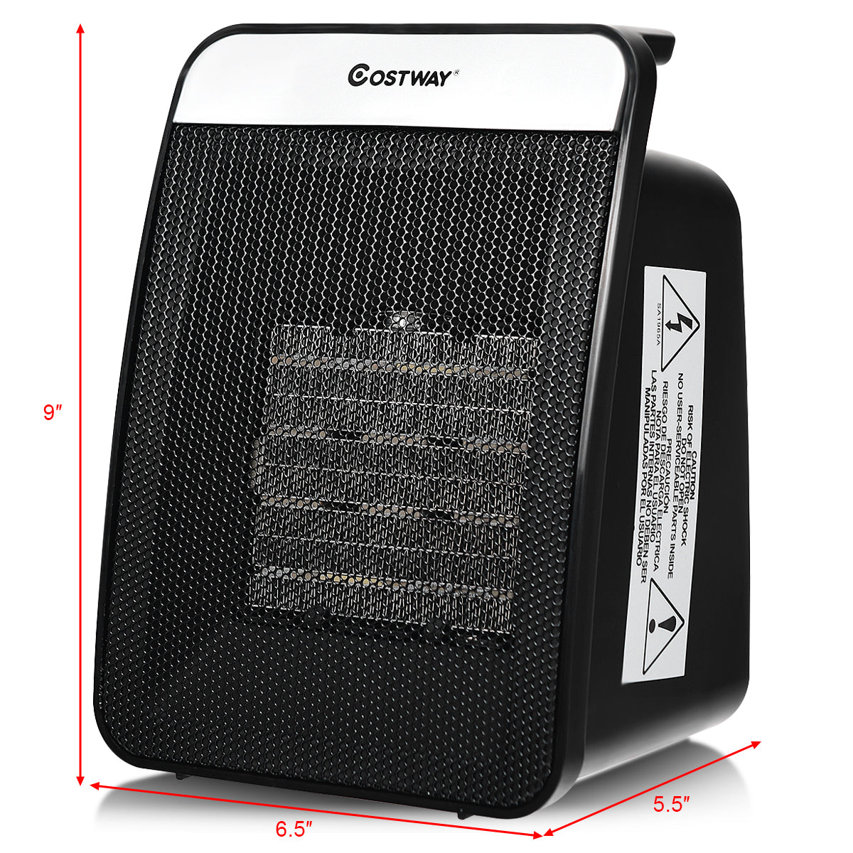 Topbuy 1500W PTC Space Heater Electric Safety Shut-Off Tilt Protection Heating Machine
