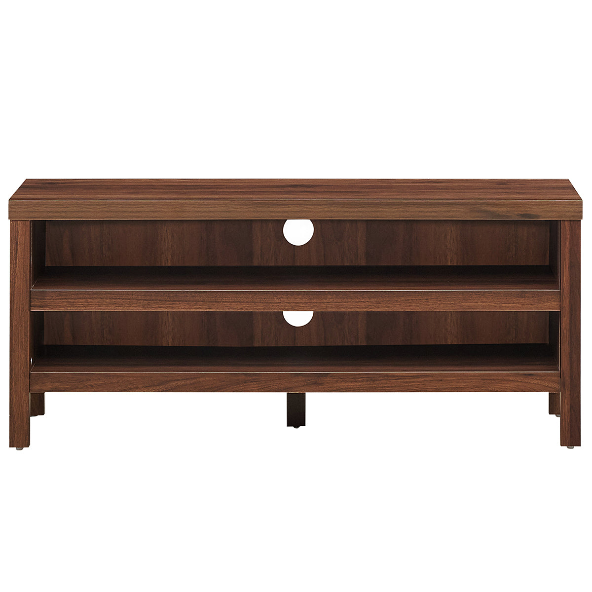 Topbuy TV Stand Fit 45'' TV Media Center Open Console Cabinet with 2-Shelf Storage Walnut/Oak