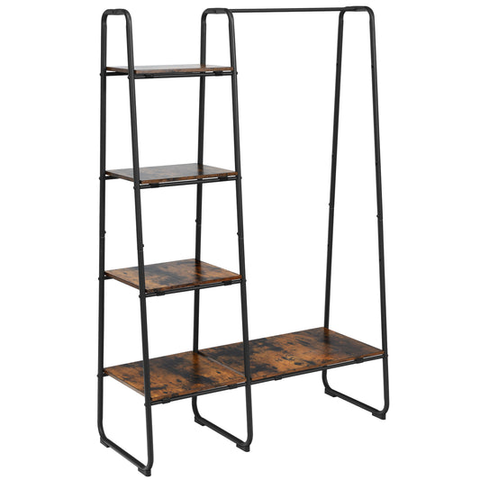 Topbuy Metal Garment Rack Freestanding Clothes Closet Storage Organizer with Shelves