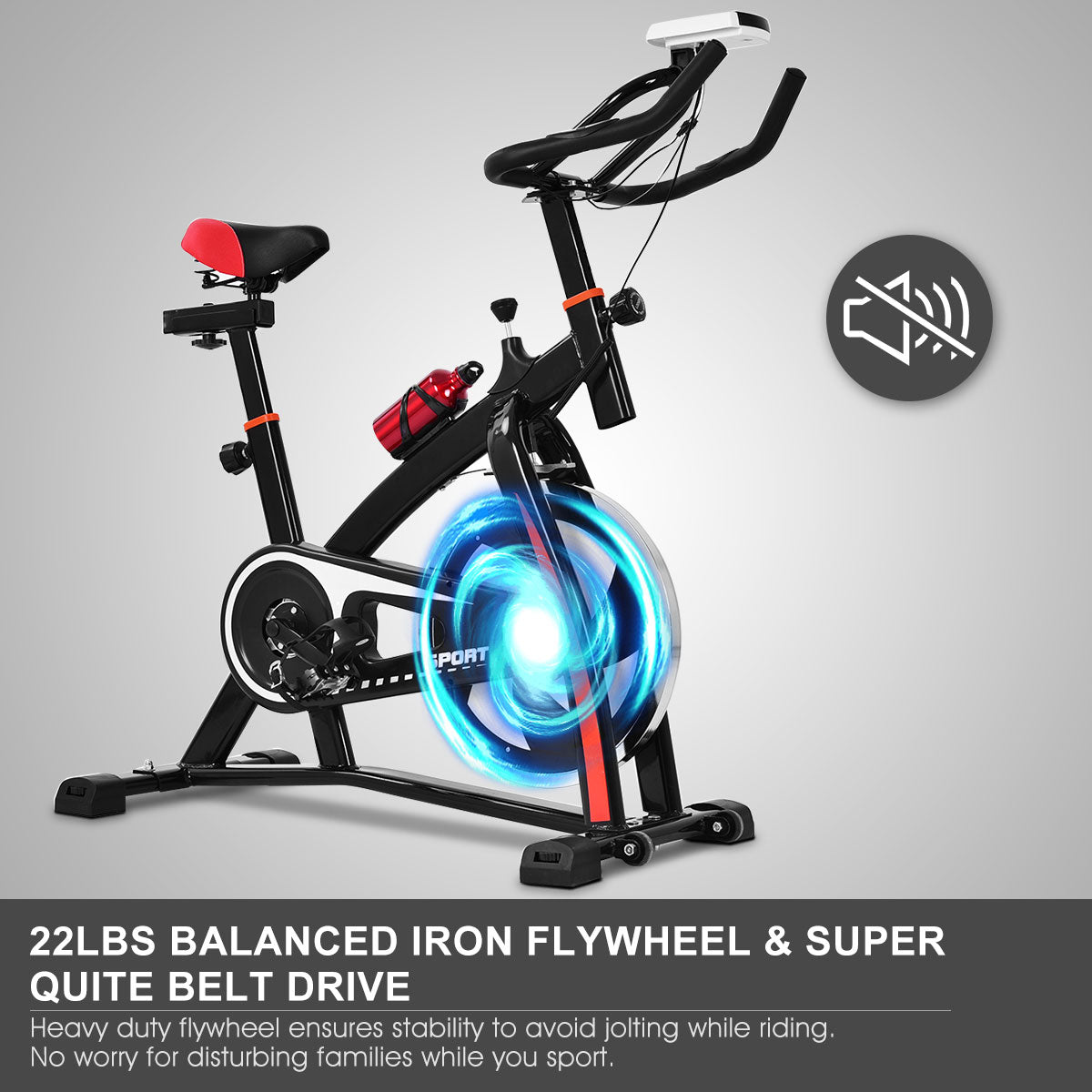 Topbuy Indoor Cycling Exercise Stationary w/Soft Seat Cushion & Wheels