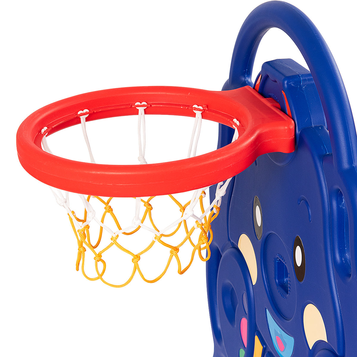 Topbuy 3 in 1 Children Playset Climber Swing Seat & Basketball Hoop