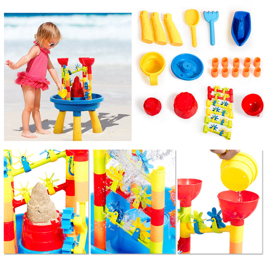 Topbuy Beach Toy Set Splash Pond Water Table and Sand Playset for kids