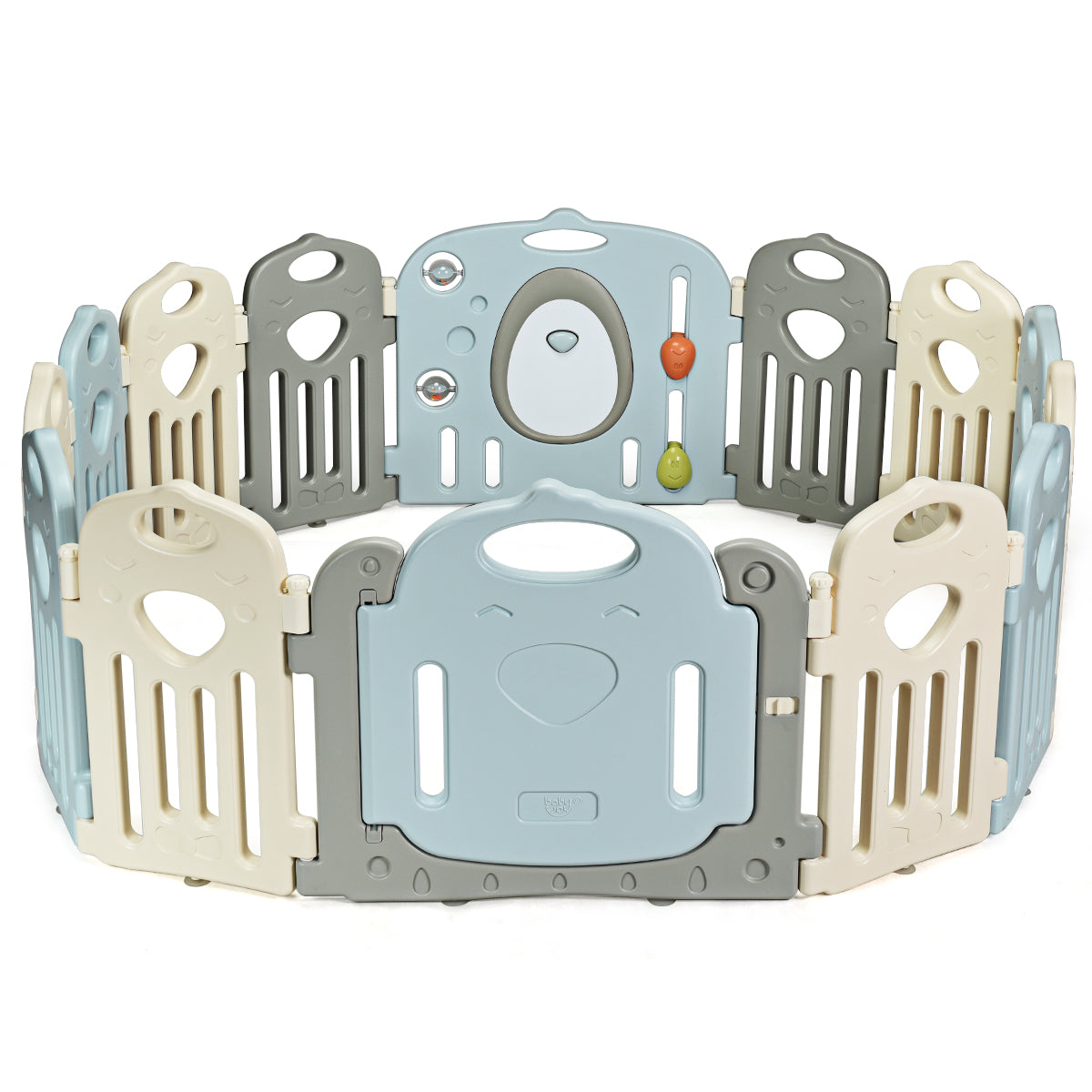 Topbuy 14 Panel Baby Playpen Folding KidsFT Safety Activity Center