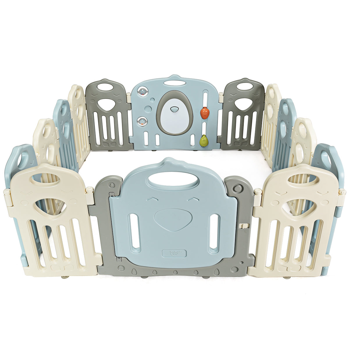 Topbuy 14 Panel Baby Playpen Folding KidsFT Safety Activity Center