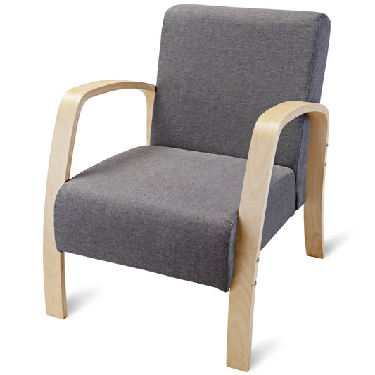 Topbuy Wooden Mid Century Modern Accent Chair Single Leisure Armchair