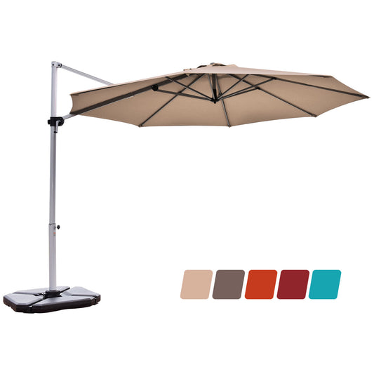 Topbuy 11'Outdoor Cantilever Umbrella Patio Canopy Offset