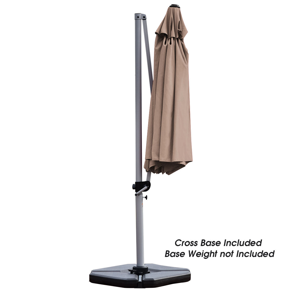 Topbuy 11'Outdoor Cantilever Umbrella Patio Canopy Offset