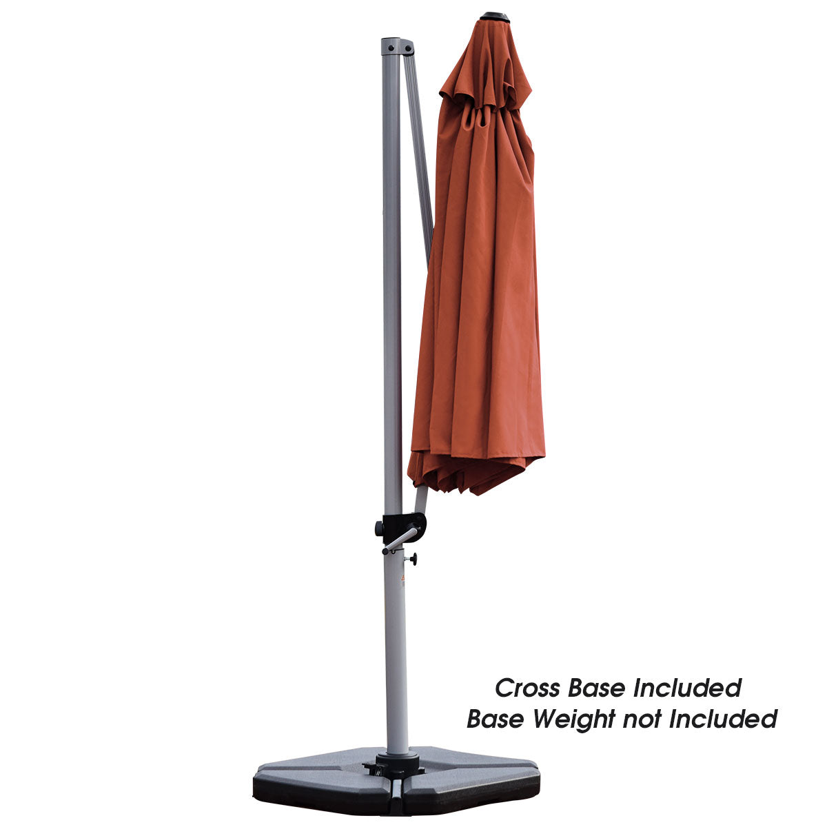 Topbuy 11'Outdoor Cantilever Umbrella Patio Canopy Offset