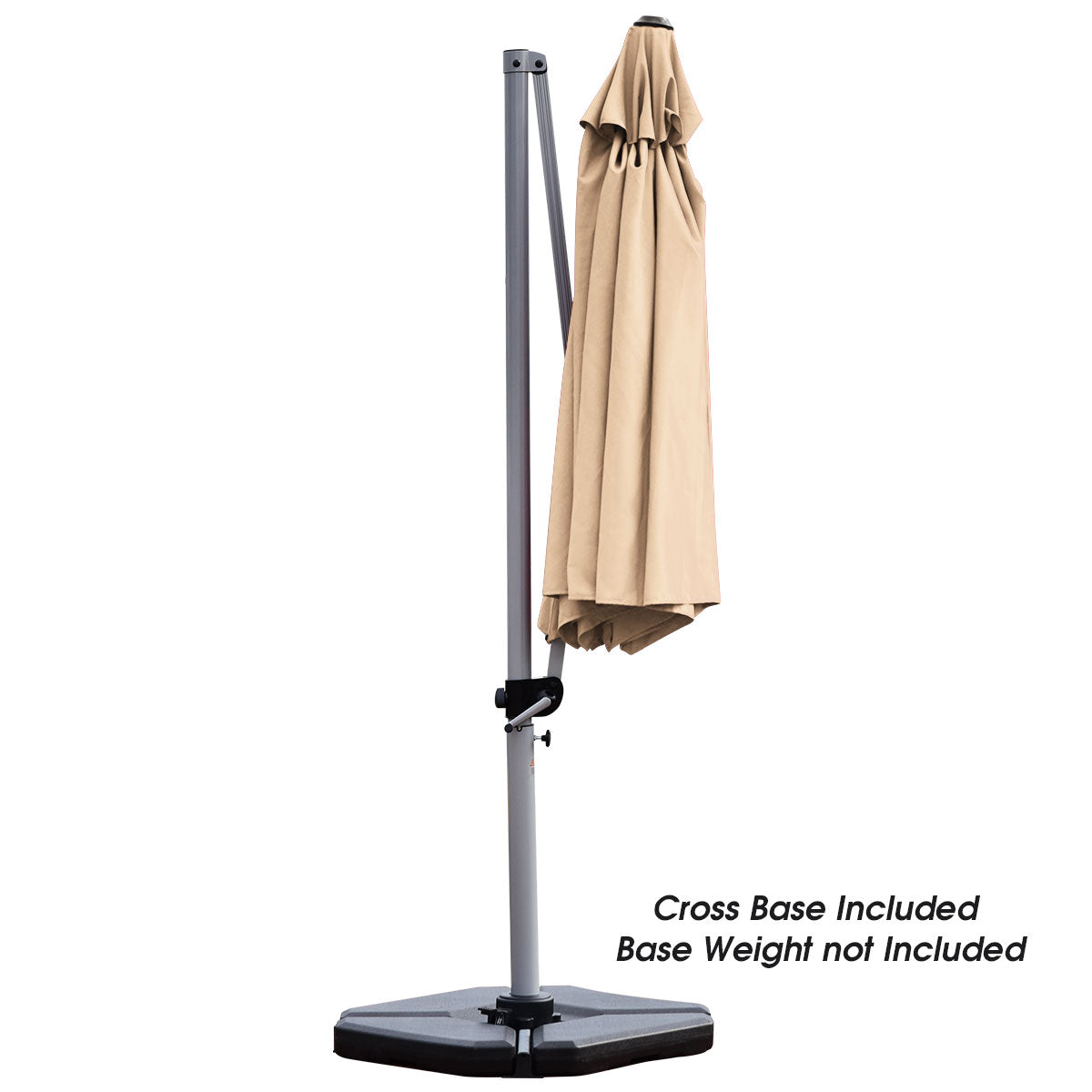 Topbuy 11'Outdoor Cantilever Umbrella Patio Canopy Offset