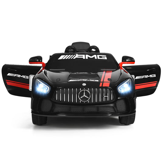 Topbuy Mercedes Benz AMG Licensed 12V Kids Ride On Car with 2.4G Remote Control Black/Red/Sliver