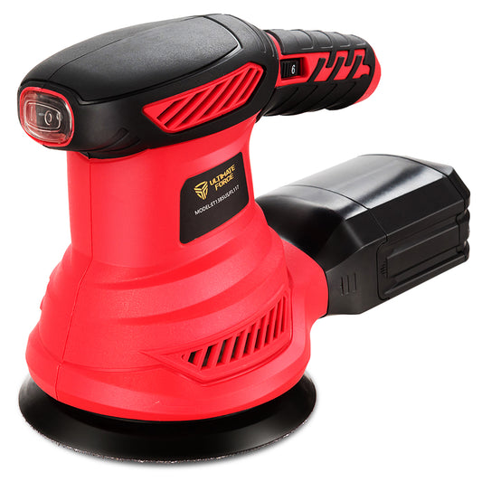 Topbuy 5'' Electric Hand Sander Palm Random Orbit Polishing Kit with 6 Variable Speeds