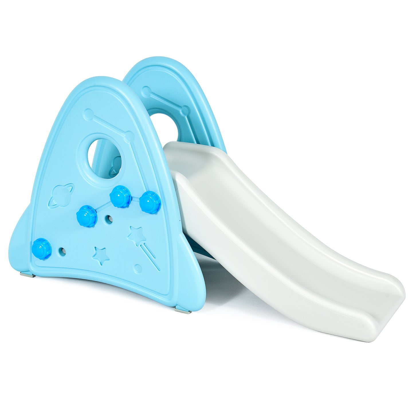 Topbuy Kids Slide Toys Indoor and Outdoor Climber Slide Set for Boys Girls Blue/Gray/Pink
