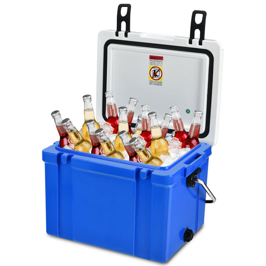 Topbuy 26Quarts Portable Cooler Camping Ice Chest with Stainless Handles for BBQ&hiking&outdoor activities