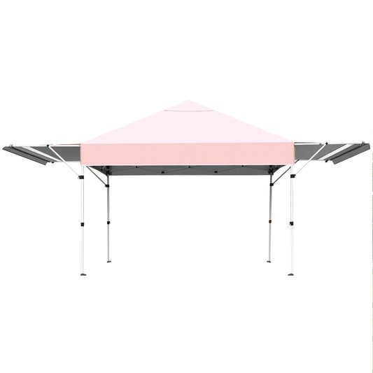 Patiojoy 10x17ft Pop up Canopy  3 Height Adjustment Folding Tent with Roller Bag Pink/Blue/Grey/White