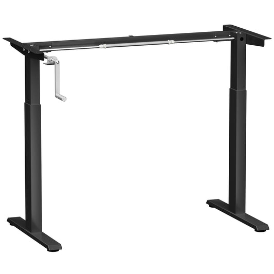 Topbuy Hand Crank Stand Up Desk Frame Height Adjustable Standing Base for Home&Office Black/Grey/White
