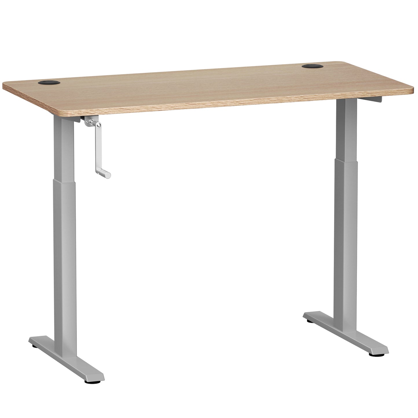 Topbuy Hand Crank Stand Up Desk Frame Height Adjustable Standing Base for Home&Office Black/Grey/White