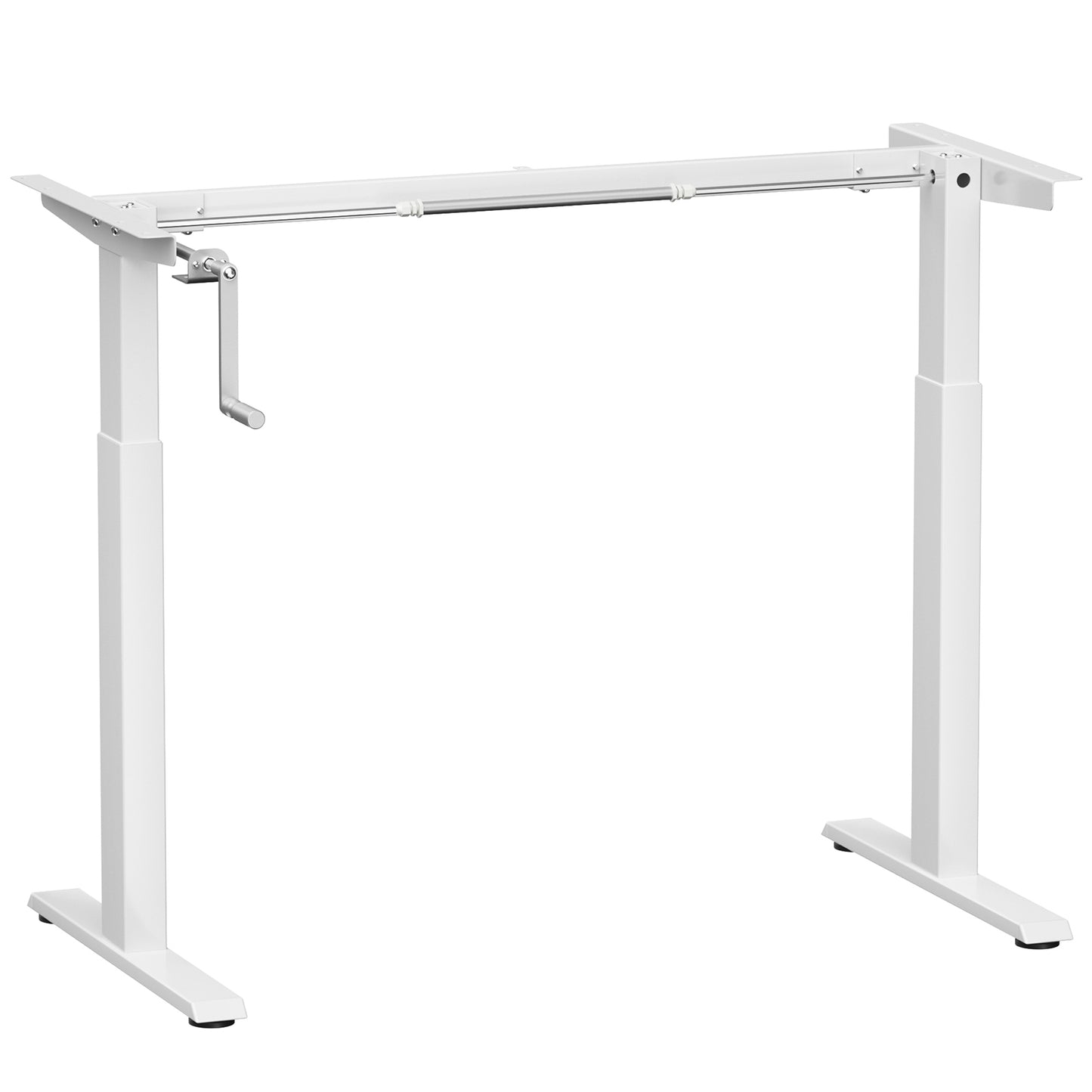 Topbuy Hand Crank Stand Up Desk Frame Height Adjustable Standing Base for Home&Office Black/Grey/White